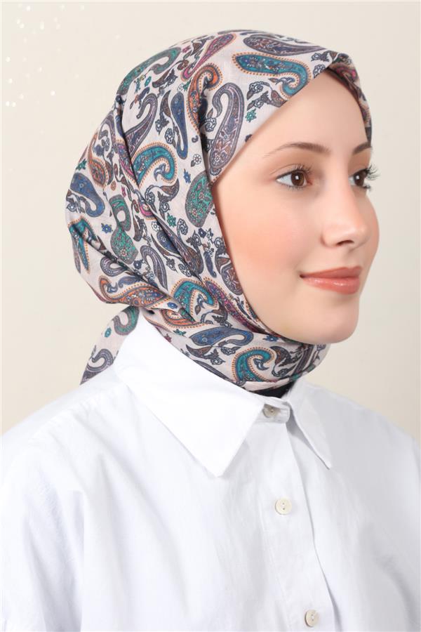 Lux Soft Pamuklu Eşarp 4040-177 Laci-Bej 