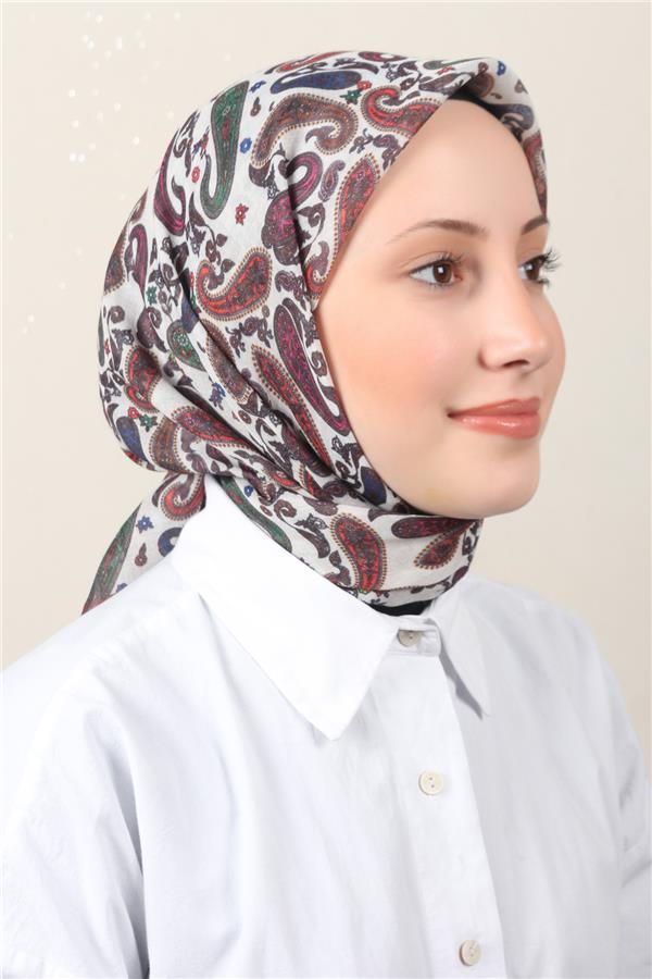 Lux Soft Pamuklu Eşarp 4040-180 Kahverengi 