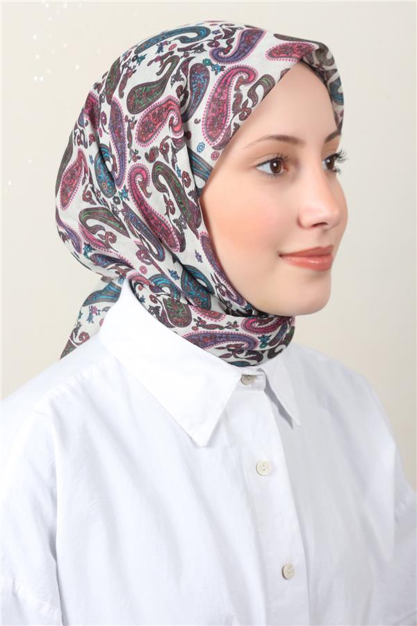 Lux Soft Pamuklu Eşarp 4040-181 Asker Yeşili 