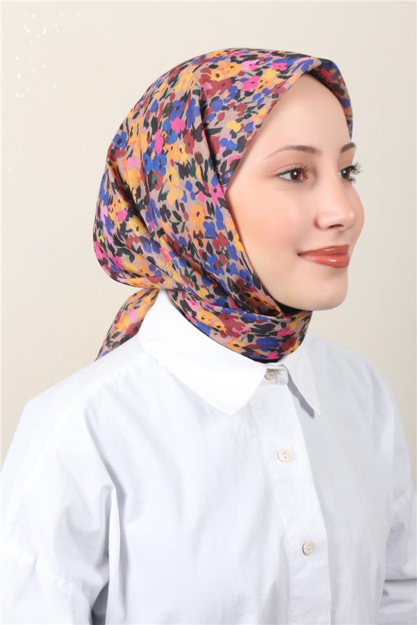 Lux Soft Pamuklu Eşarp 4040-191 Toprak 