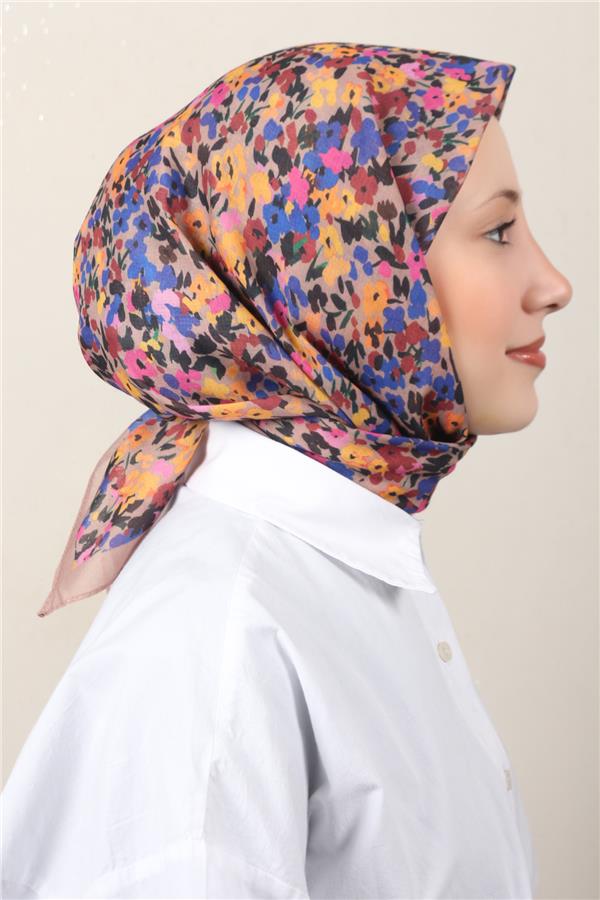 Lux Soft Pamuklu Eşarp 4040-191 Toprak 