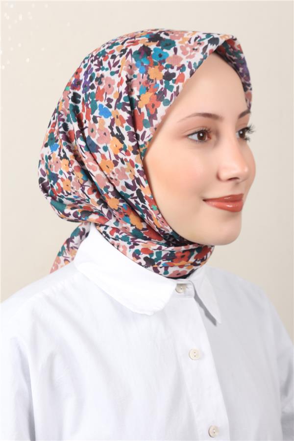 Lux Soft Pamuklu Eşarp 4040-195 Kahve 
