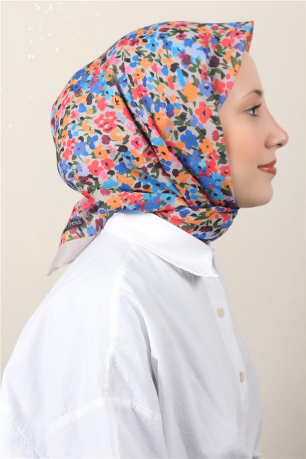 Lux Soft Pamuklu Eşarp 4040-196 Vizon 