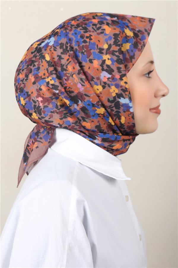 Lux Soft Pamuklu Eşarp 4040-198 Açık Kahve 