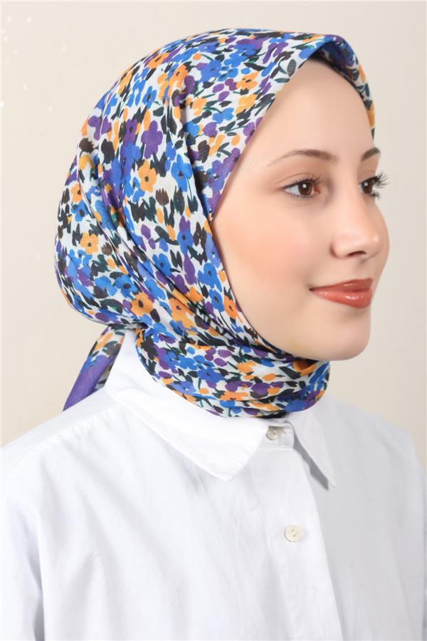 Lux Soft Pamuklu Eşarp 4040-200 Mor 