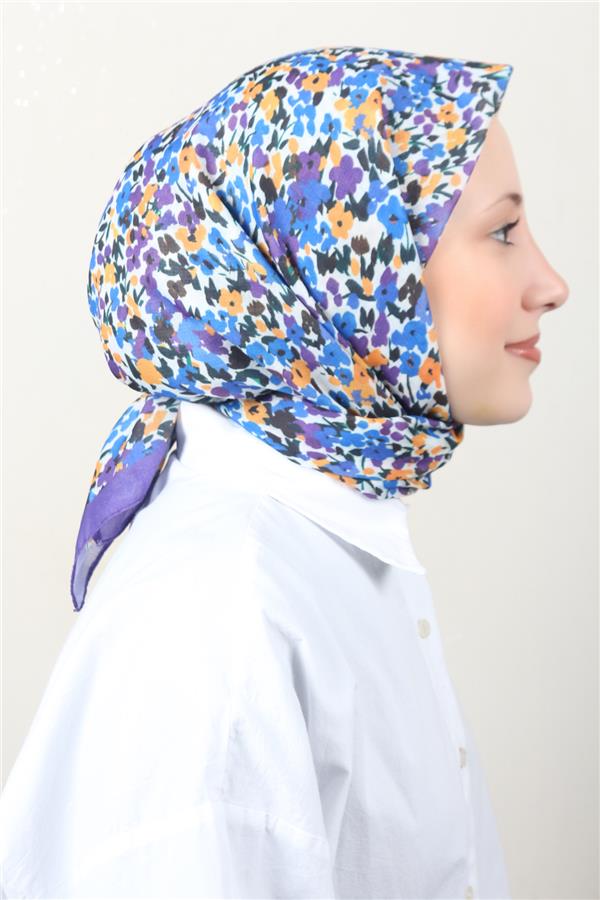 Lux Soft Pamuklu Eşarp 4040-200 Mor 