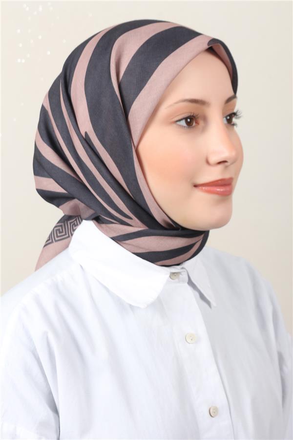 Lux Soft Pamuklu Eşarp 4040-202 Sütlü Kahve 