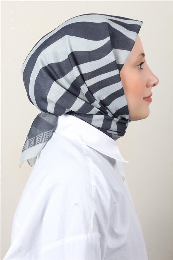 Lux Soft Pamuklu Eşarp 4040-206 Gri 