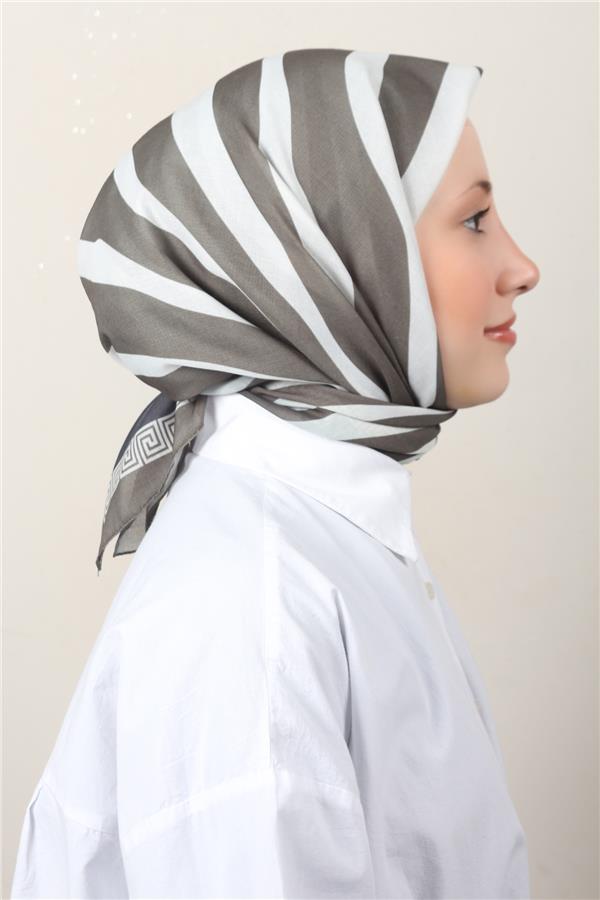 Lux Soft Pamuklu Eşarp 4040-211 Haki 