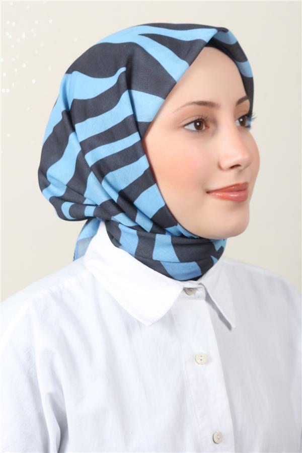 Lux Soft Pamuklu Eşarp 4040-212 Açık Mavi 