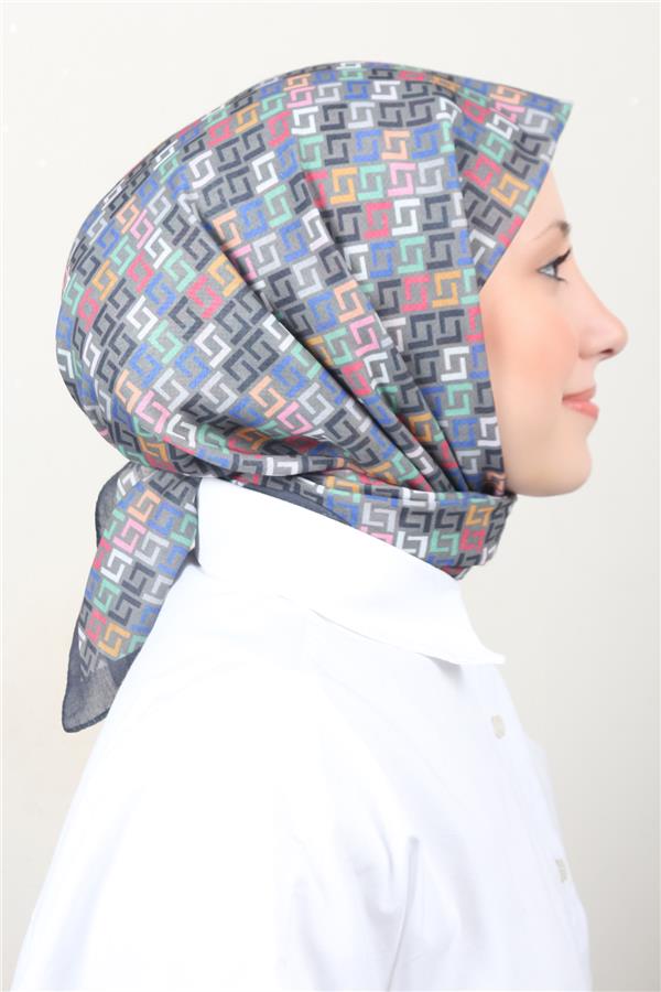 Lux Soft Pamuklu Eşarp 4040-217 Koyu Antrasit 