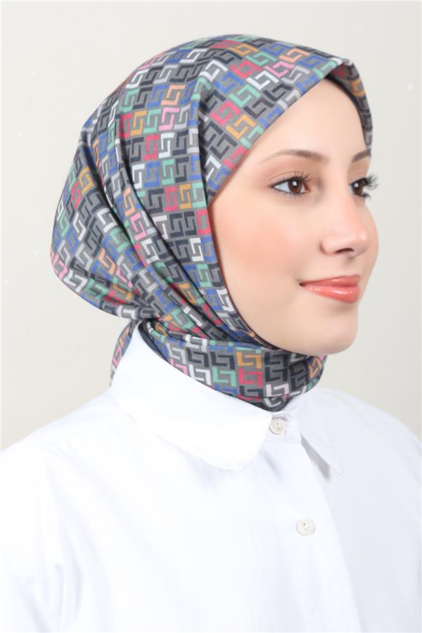 Lux Soft Pamuklu Eşarp 4040-217 Koyu Antrasit 