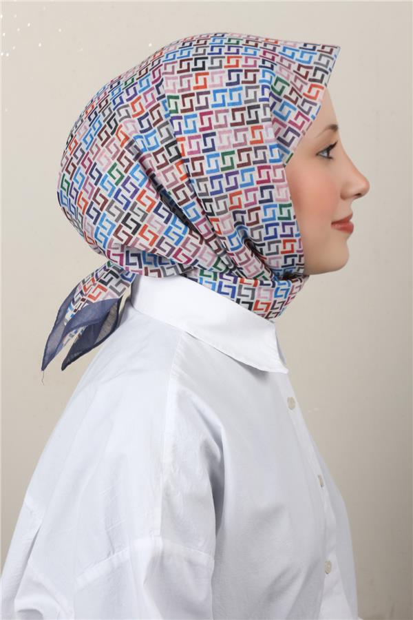 Lux Soft Pamuklu Eşarp 4040-219 Kot Mavi 