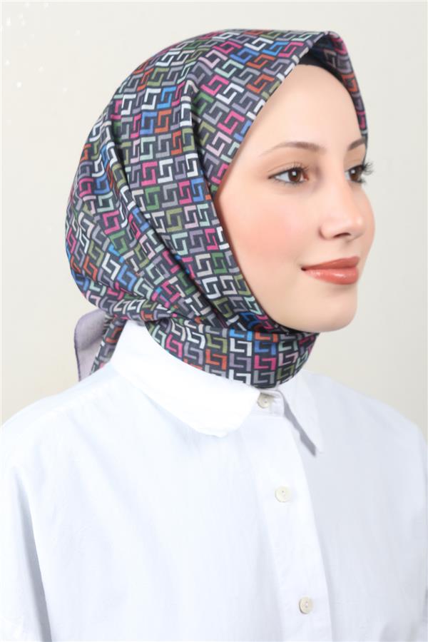 Lux Soft Pamuklu Eşarp 4040-221 Leylak 