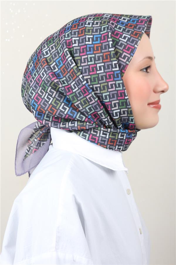 Lux Soft Pamuklu Eşarp 4040-221 Leylak 