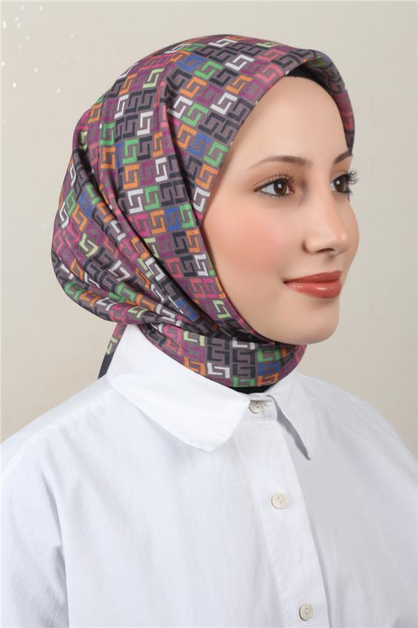 Lux Soft Pamuklu Eşarp 4040-222 Koyu Yeşil 