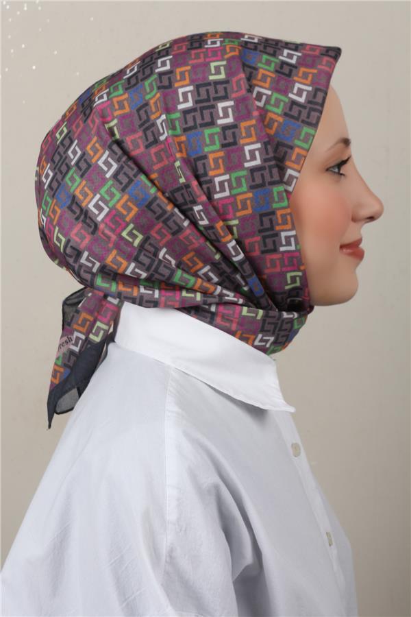 Lux Soft Pamuklu Eşarp 4040-222 Koyu Yeşil 