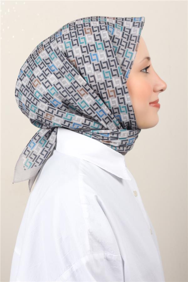 Lux Soft Pamuklu Eşarp 4040-228 Gri 