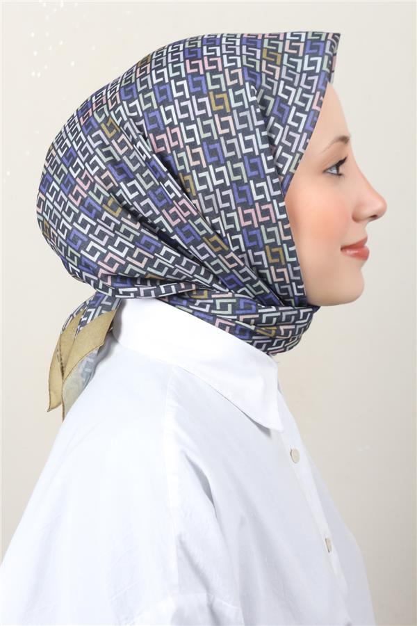 Lux Soft Pamuklu Eşarp 4040-229 Yağ Yeşili 