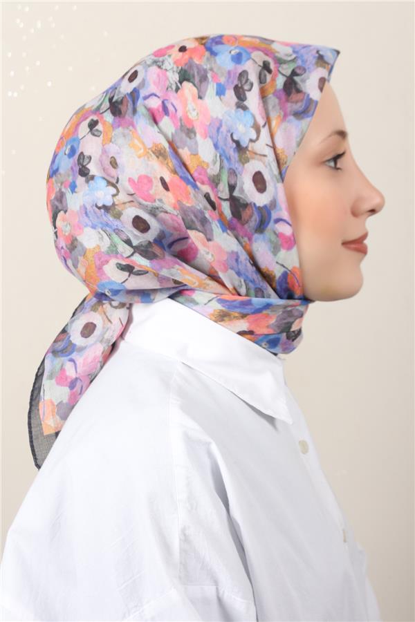 Lux Soft Pamuklu Eşarp 4040-236 Siyah 