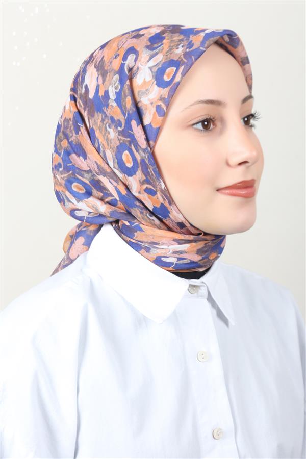 Lux Soft Pamuklu Eşarp 4040-239 Hardal 