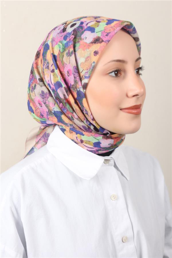 Lux Soft Pamuklu Eşarp 4040-241 Bej 