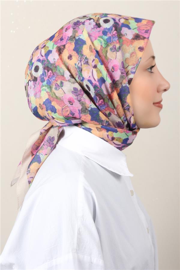 Lux Soft Pamuklu Eşarp 4040-241 Bej 