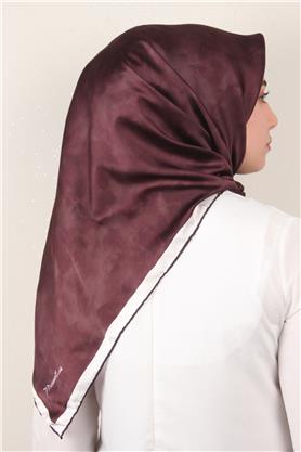 Luxer Eşarp 3622-6 Bulut Koyu Bordo