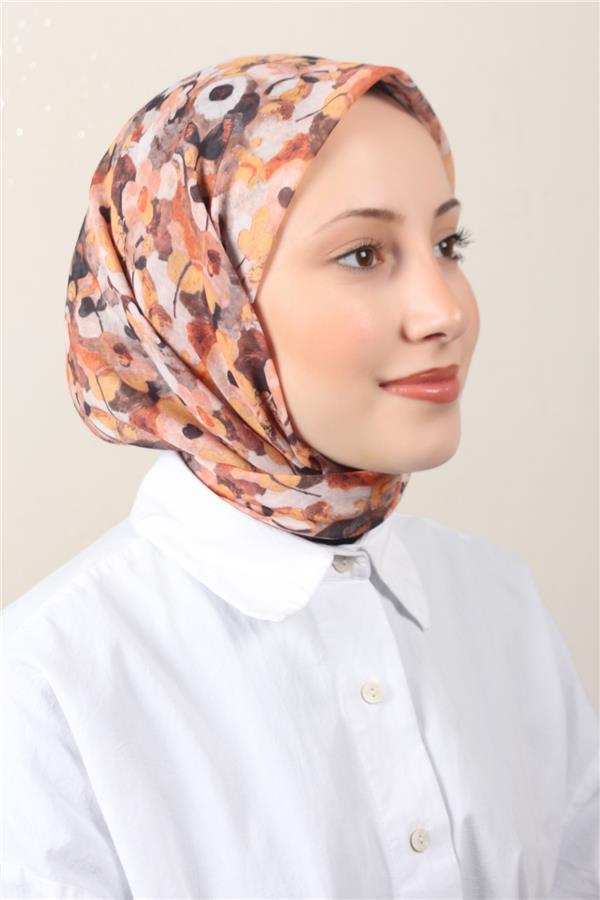 LuxSoft Pamuklu Eşarp 4040-246 Kahverengi 