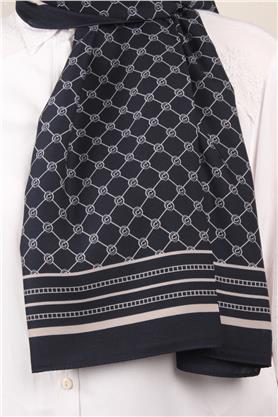 Medine Desenli Şal 2421-11 Lacivert