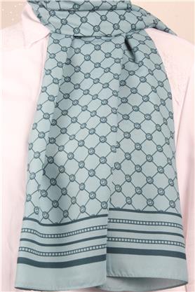 Medine Desenli Şal 2421-13 Su Mavisi