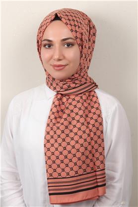 Medine Desenli Şal 2421-14 Şeftali