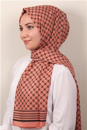 Medine Desenli Şal 2421-14 Şeftali