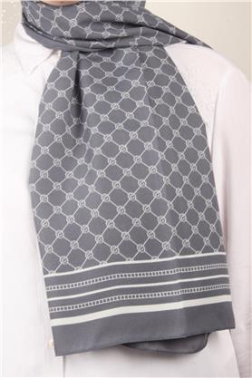 Medine Desenli Şal 2421-15 Füme