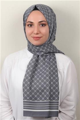 Medine Desenli Şal 2421-15 Füme