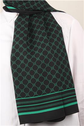 Medine Desenli Şal 2421-16 Benetton-Siyah