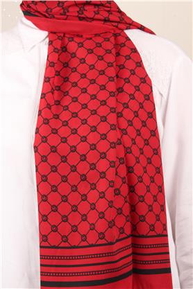 Medine Desenli Şal 2421-17 Kırmızı