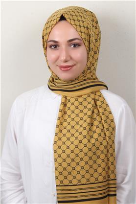 Medine Desenli Şal 2421-3 Hardal