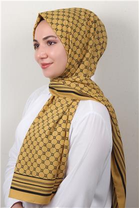 Medine Desenli Şal 2421-3 Hardal