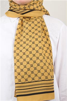 Medine Desenli Şal 2421-3 Hardal