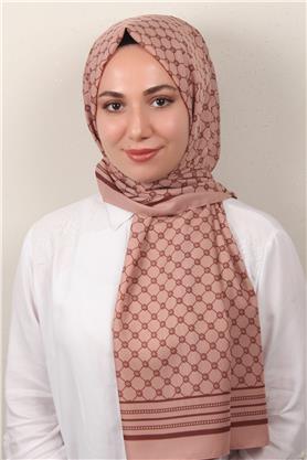 Medine Desenli Şal 2421-6 Pudra