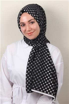 Medine Desenli Şal 2422-1 Siyah