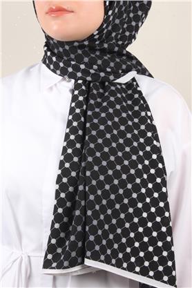 Medine Desenli Şal 2422-1 Siyah