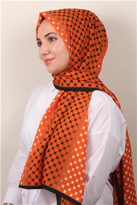 Medine Desenli Şal 2422-16 Kiremit