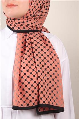 Medine Desenli Şal 2422-6 Şeftali