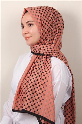 Medine Desenli Şal 2422-6 Şeftali