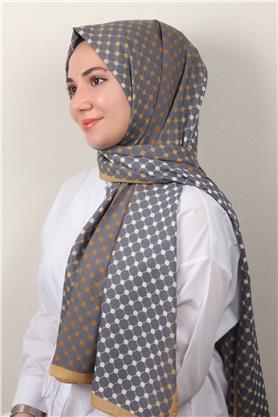 Medine Desenli Şal 2422-8 Füme