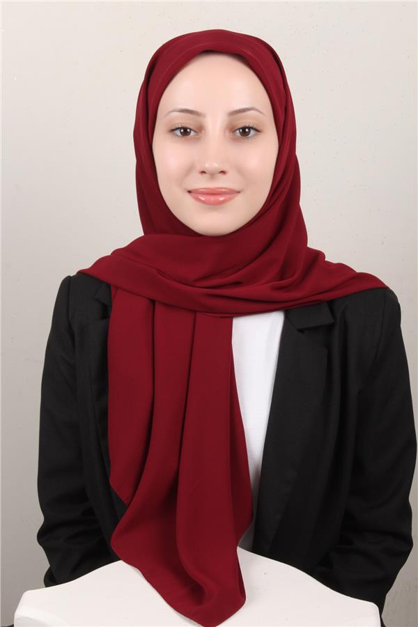 Medine İpeği Eşarp 1871-27 Bordo