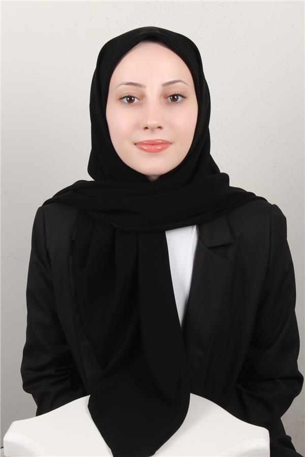 Medine İpeği Eşarp 1871-31 Siyah