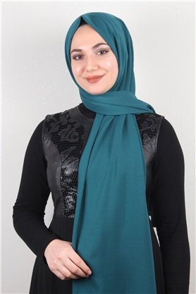 Medine İpeği Şal Lux 1363-28 Petrol Yeşili